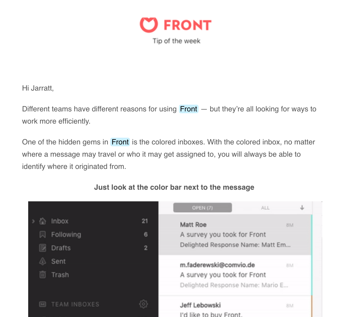 Frontapp tip of the week