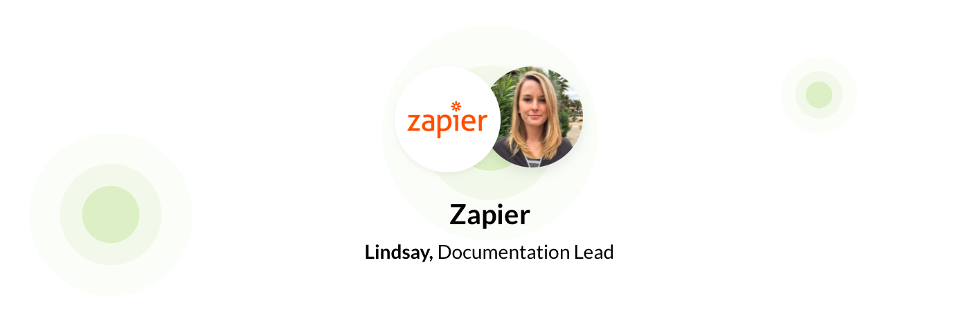 Lindsay, documentation lead at Zapier