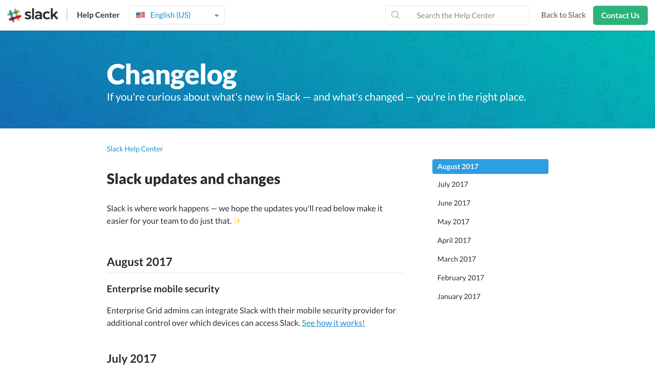 Slack Changelog